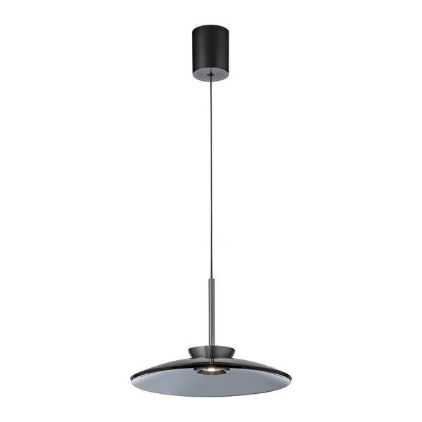 Black kinetic pendant light on a white background by Neuhaus Pure available at Spacio in India. 