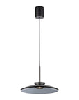 Black kinetic pendant light on a white background by Neuhaus Pure available at Spacio in India. 
