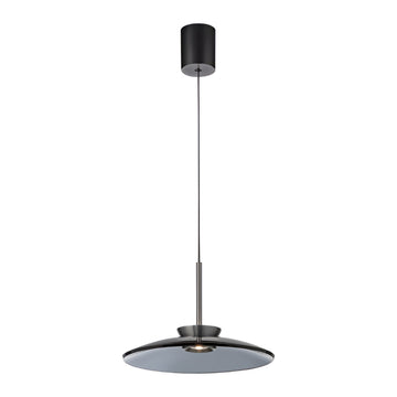 Black kinetic pendant light on a white background by Neuhaus Pure available at Spacio in India. 