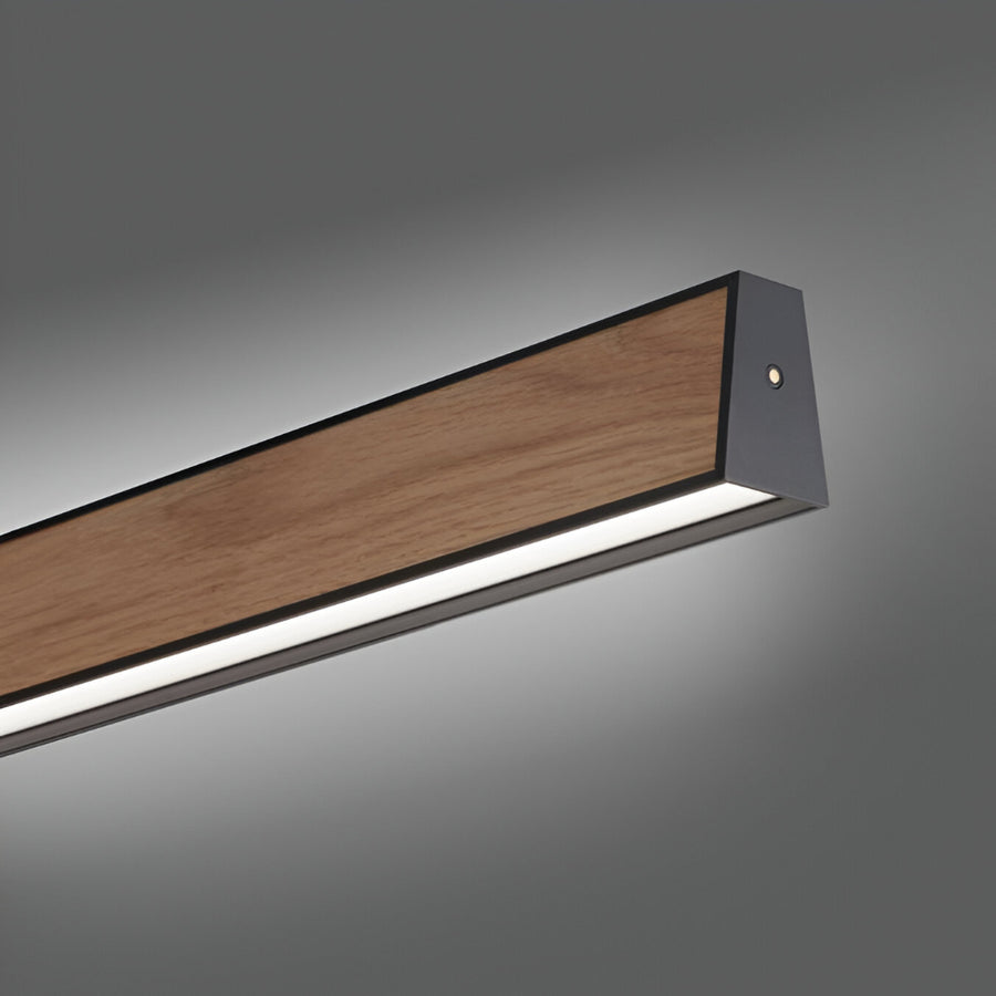 Close up of E-Motion Oak & Black Pearl Kinetic Chandelier Light by Neuhaus Pure | Spacio