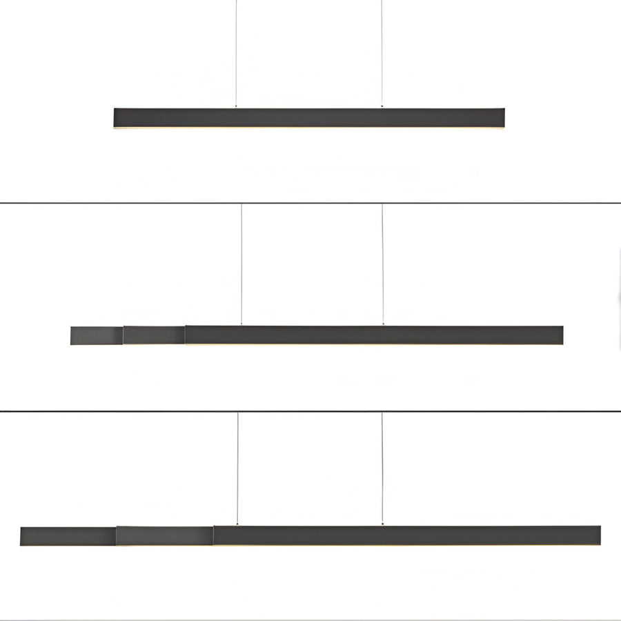 Three positions of the rectangular kinetic extendable light from Neuhaus Pure on a white background available at Spacio in Mumbai. 