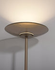 Ceiling light fixture with a metallic finish on a neutral background