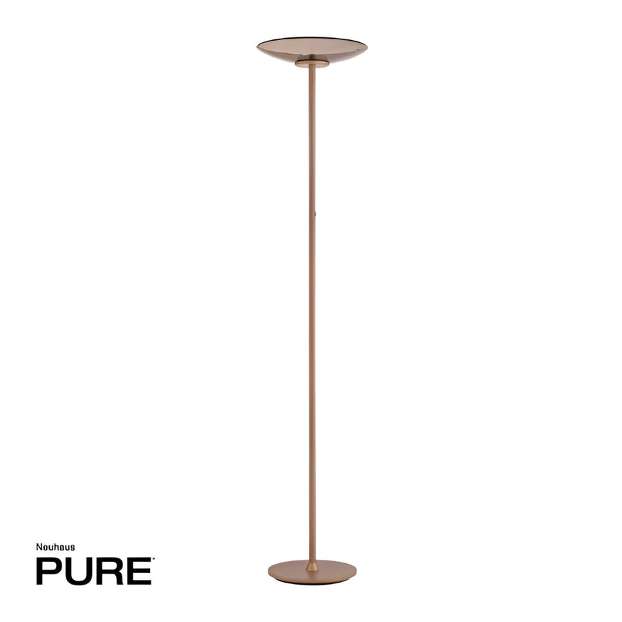 Floor lamp with 'PURE' branding on a white background