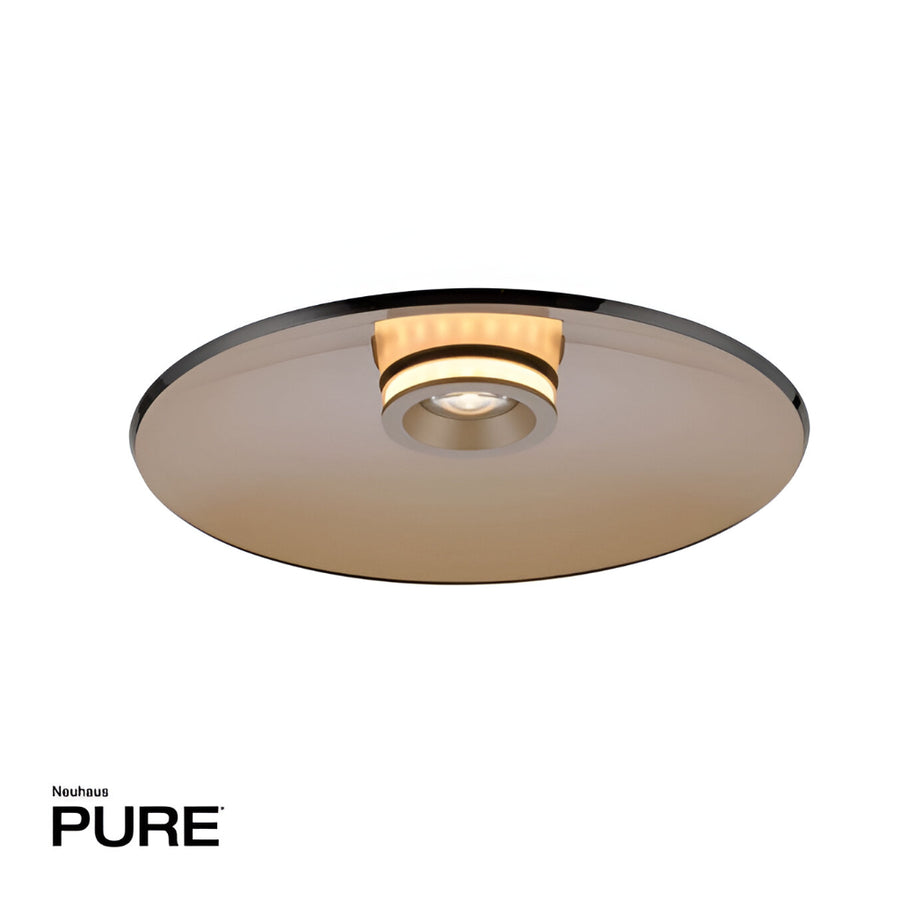 Ceiling light fixture with 'PURE' branding on a white background