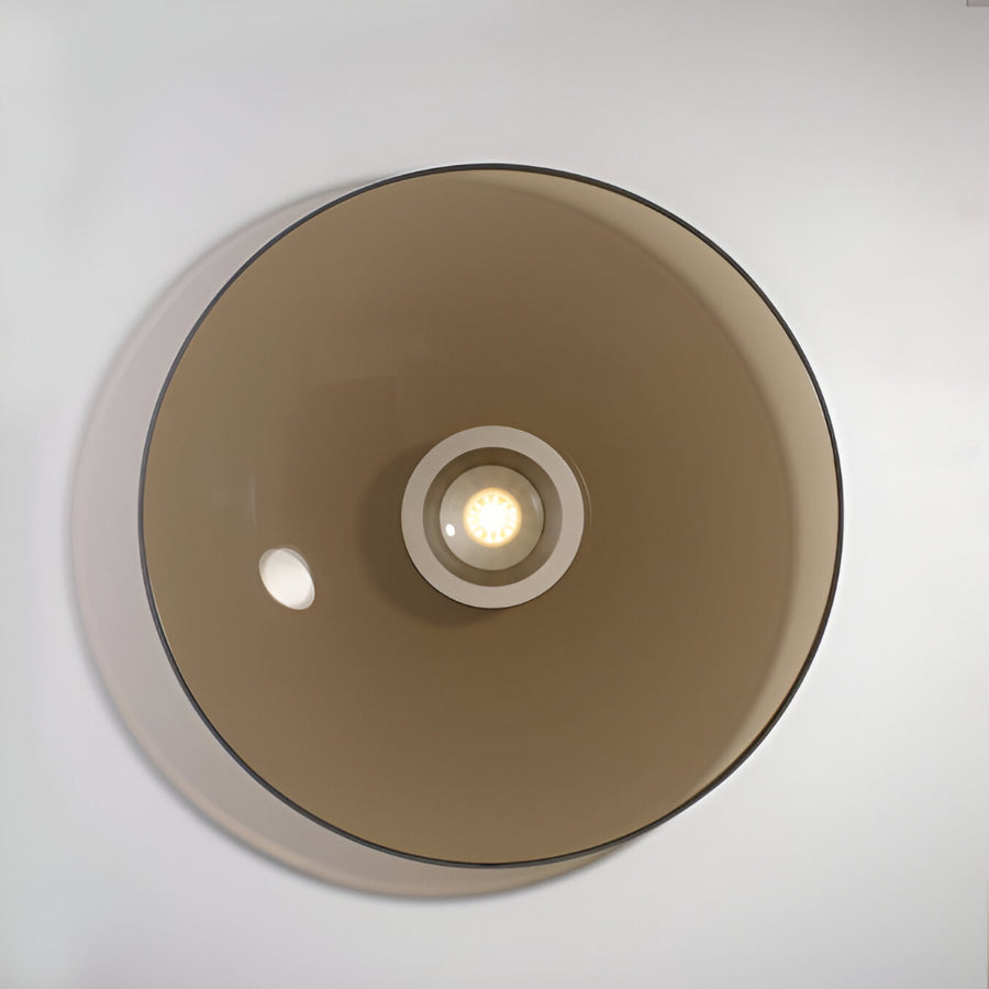 Round ceiling light fixture on a white background