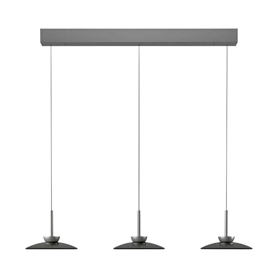 Modern kineetic pendant light fixture with three hanging lamps on a white background by Neuhaus Pure available at Spacio retail store in Mumbai & Kolkata. 