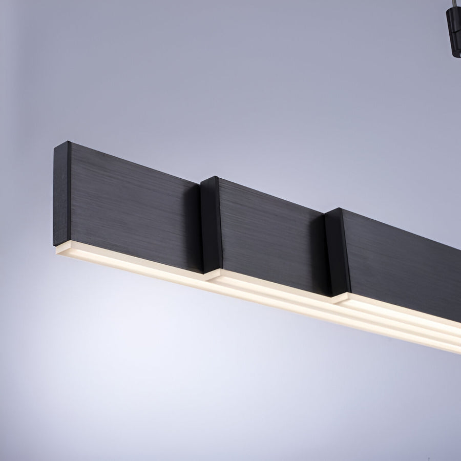 Modern black ceiling Kinetic light fixture on a gray background
