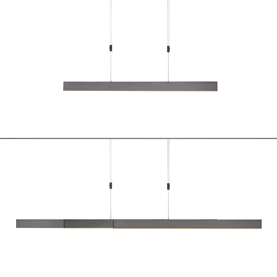 Modern pendant Kinetic light fixture on a white background