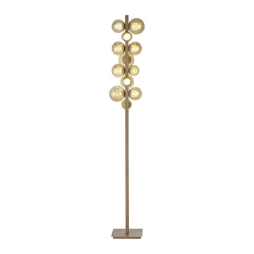 Decorative floor lamp with multiple spherical lights on a white background by Neuhaus Pure 