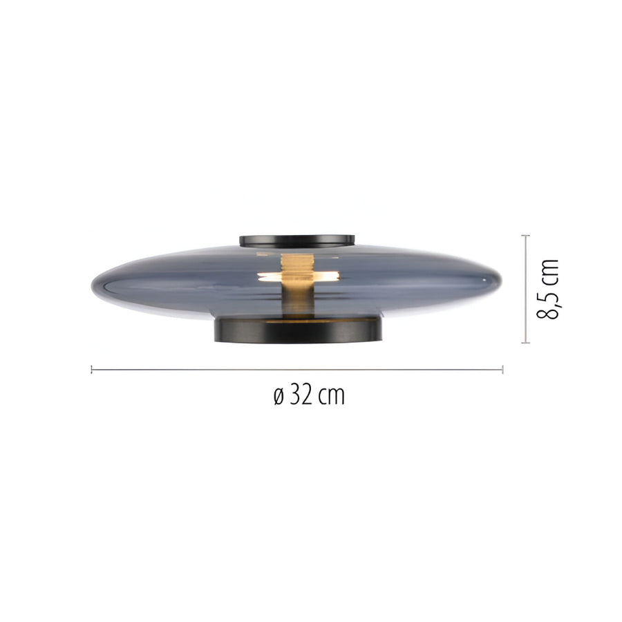 Vitrum Platinum Grey Table Lamp by Neuhaus Pure | Spacio