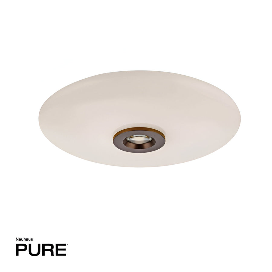 Round ceiling light fixture with 'PURE' branding on a white background