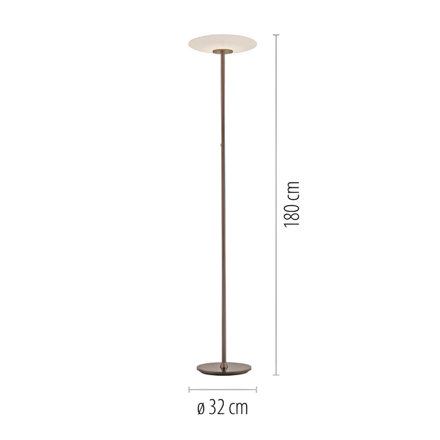 Vitrum  Dark-Metal Brown Floor Lamp by Neuhaus Pure | Spacio