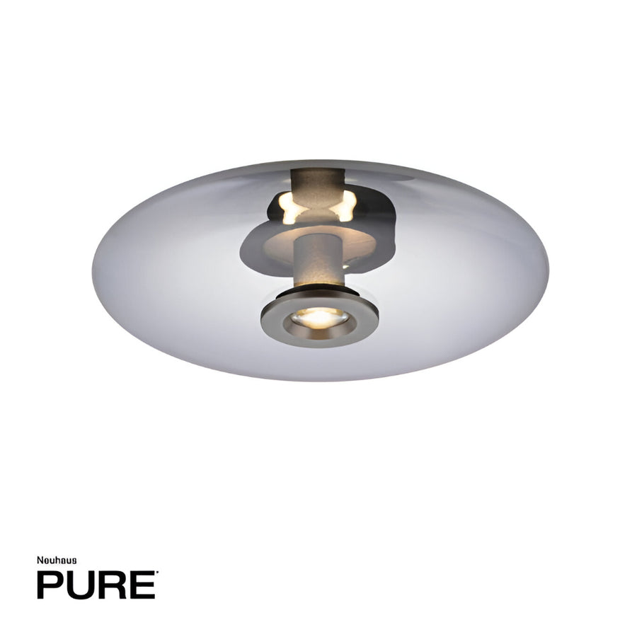 Ceiling light fixture with 'PURE' branding on a white background