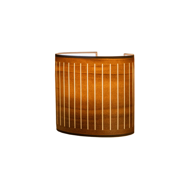 Wooden wall lamp on a white background from Nomon available at Spacio retail stores in Mumbai & Kolkata. 