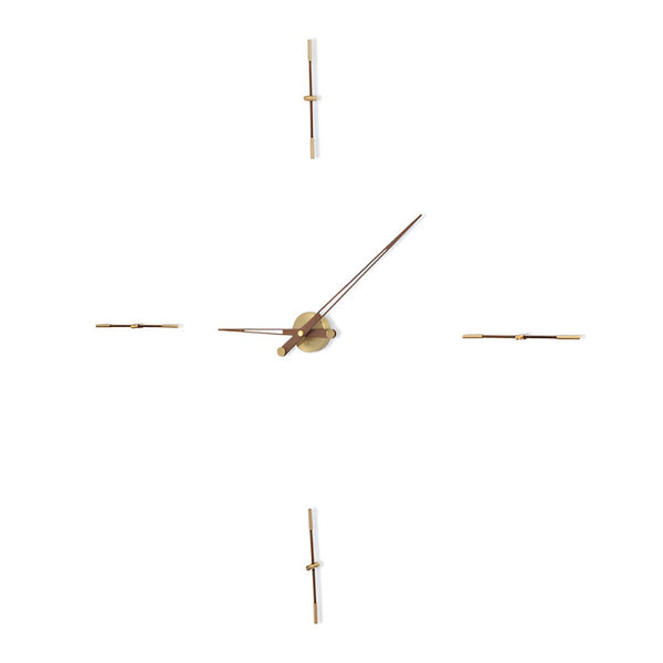 Merlin 4 Gold Walnut Wall Clock