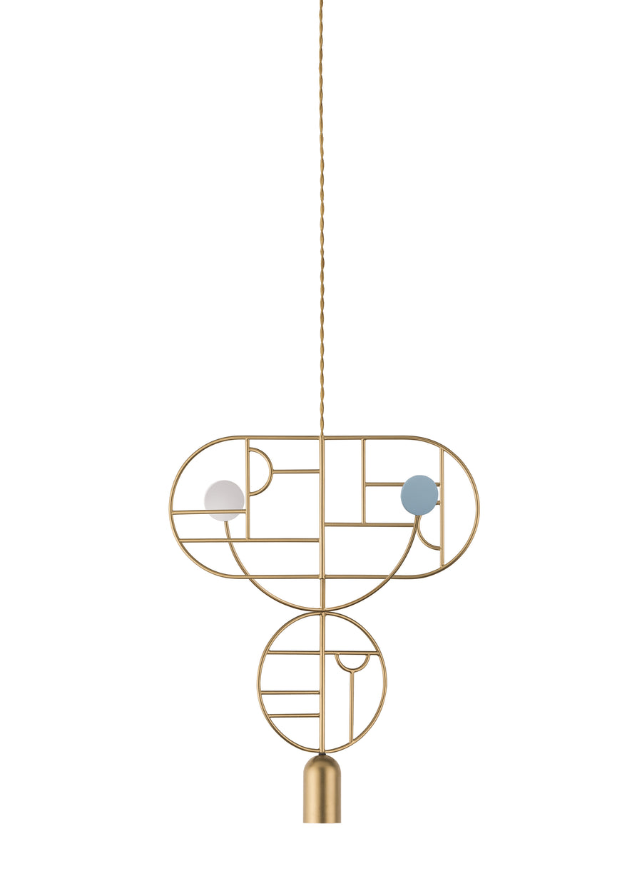 Wooden Dots WDS07 Pendant Light by Nomon | Spacio