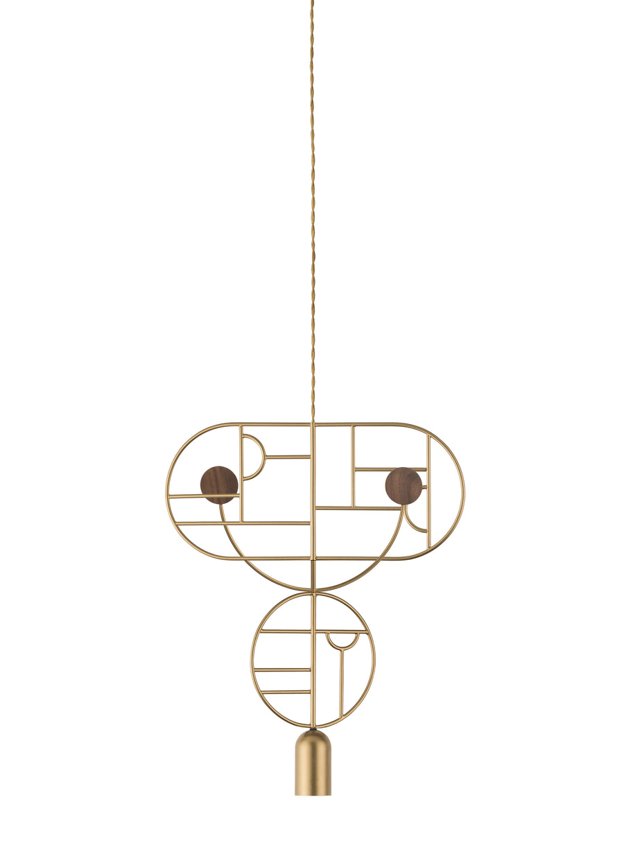 Wooden Dots WDS07 Pendant Light by Nomon | Spacio