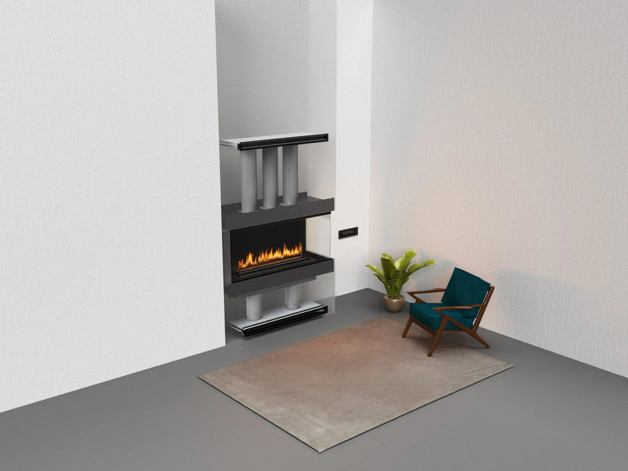 Panorama Indoor Bioethanol Insert Fireplace by Planika