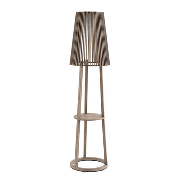 Solar light side table cum Floor lamp with a cylindrical design on a white background
