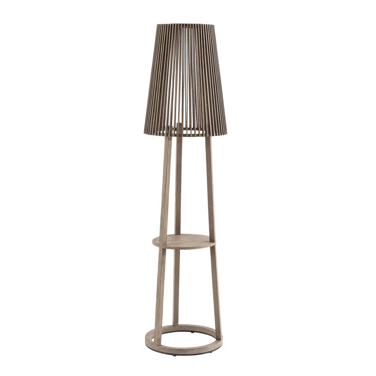 Solar light side table cum Floor lamp with a cylindrical design on a white background