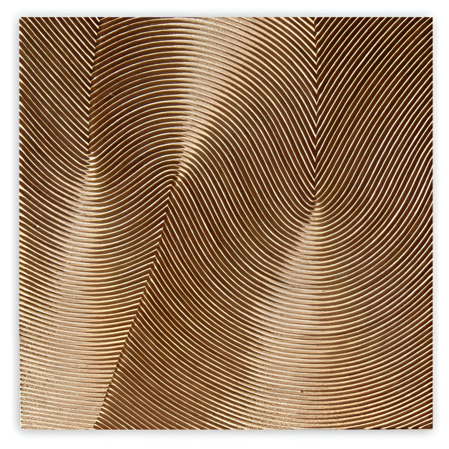 Square wall sculpture wavy brown pattern on a white background by Gardeco available at Spacio retail stores in Mumbai & Kolkata. 