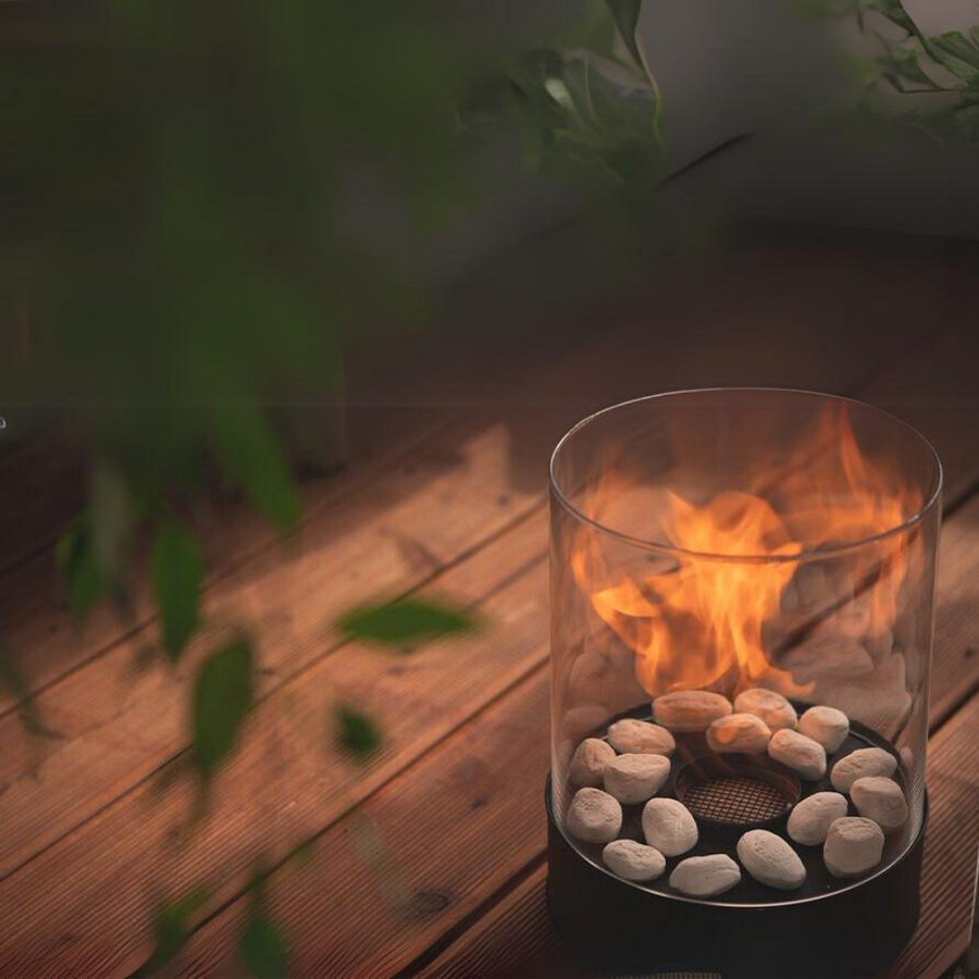 Chantico Glass Fire Table Top Bioethanol Fireplace by Planika | Spacio
