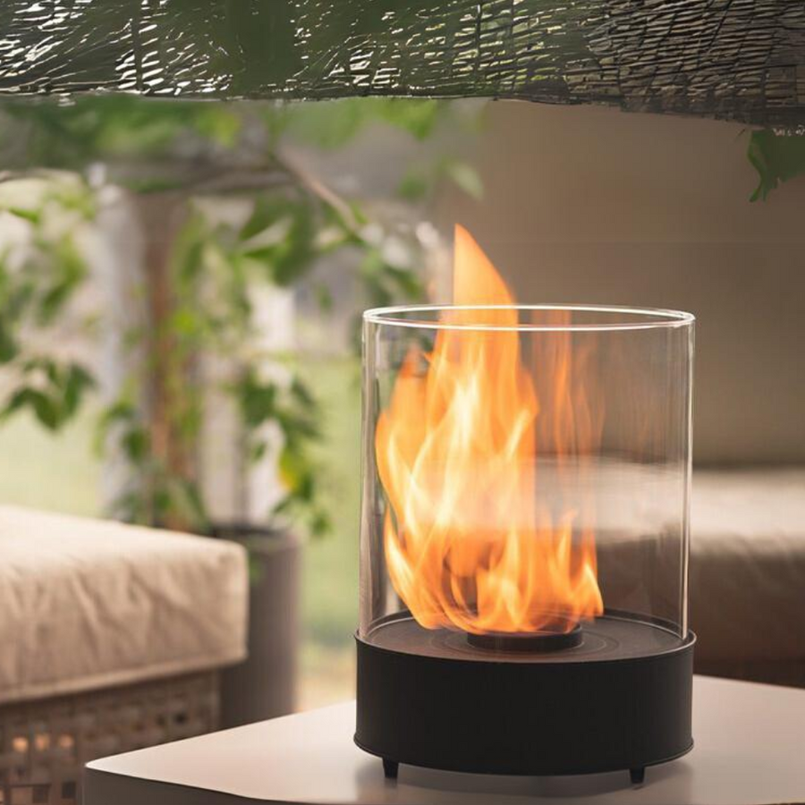 Chantico Glass Fire Table Top Bioethanol Fireplace by Planika | Spacio