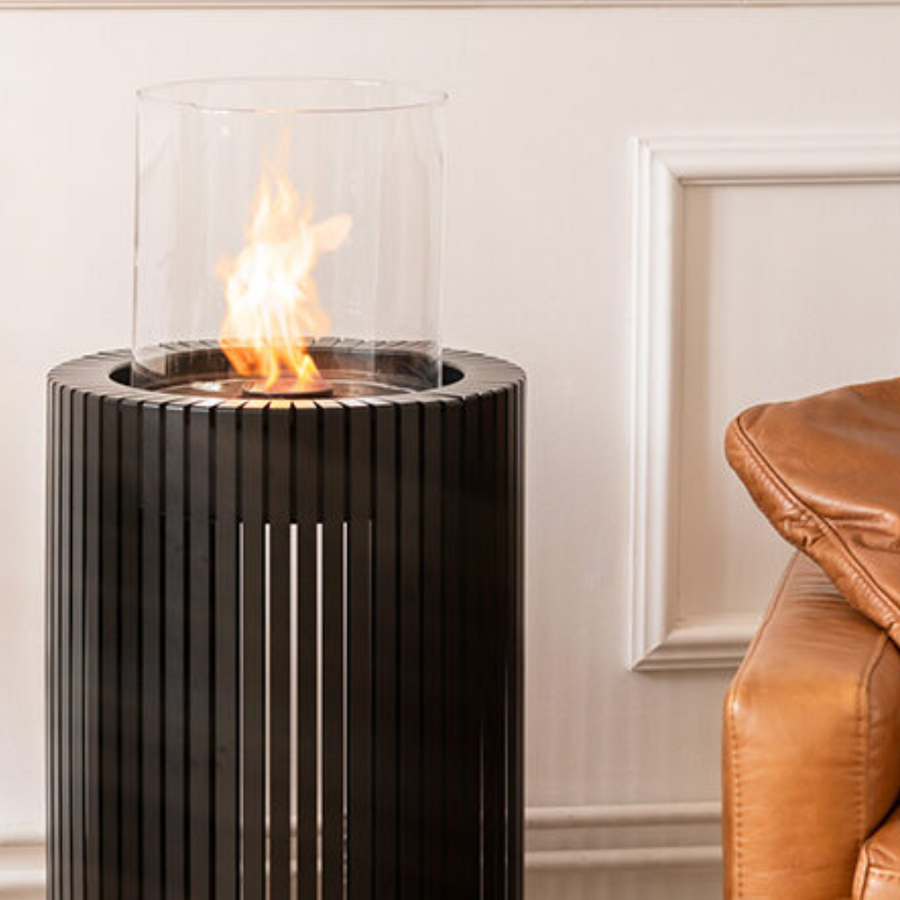 Close up of a bioethanol fireplace