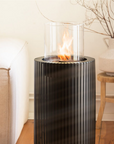 Close up of a bioethanol fireplace column