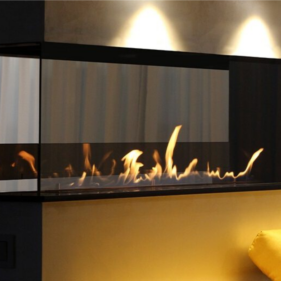 Close up of Neo Burner Indoor Bioethanol Fireplace Insert by Planika | Spacio