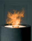 Close up of Planika's totem indoor outdoor bioethanol fireplace