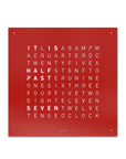 Qlocktwo Earth 90 Steel Red Pepper Limited Edition Clock on a white background available at Spacio India for luxury home decor collection of Timepieces & Clocks.