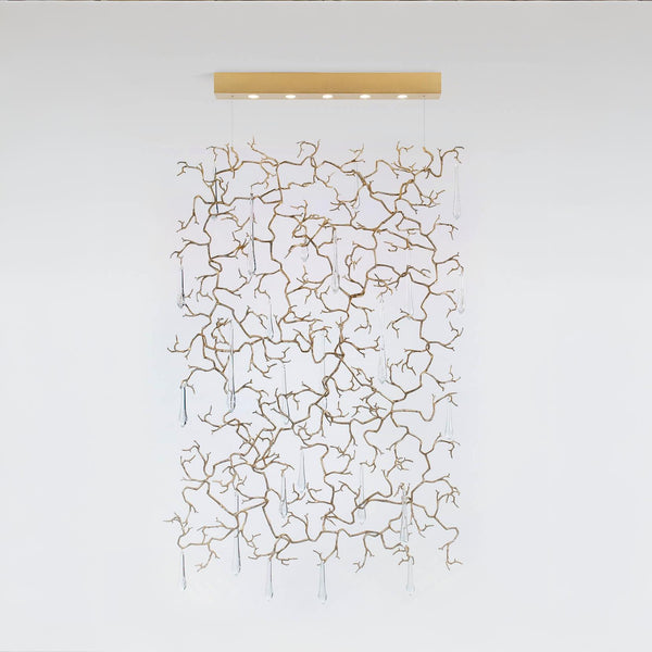 Decorative curtain screen light with intricate design on a white background