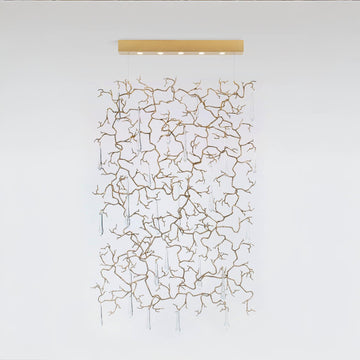 Decorative curtain screen light with intricate design on a white background