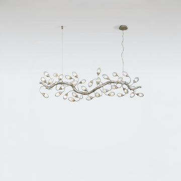 Chandelier with branch-like design on a white background