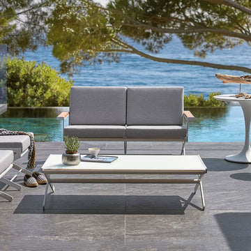 Sifas Oskar collection of Sofa seating on exterior space with coffee table available at Spacio India for luxury home Outdoor Furniture decor collection