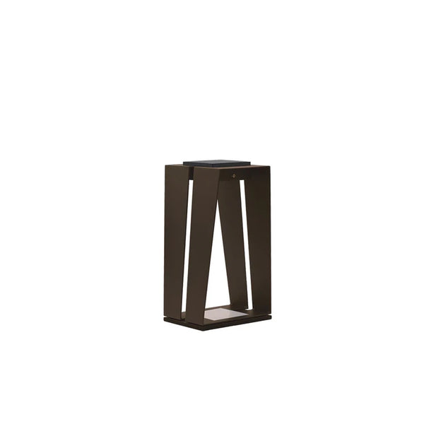 Brown solar lantern on a white background by Les Jardins available at Spacio retail stores in Mumbai & Kolkata. 