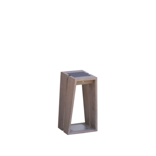 Wooden solar lantern for indoors and outdoors on a white background  by Les Jardins available at Spacio retail stores in Mumbai & Kolkata. 