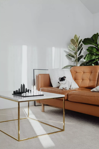 Luxury Skyline Chess Acrylic Los Angeles Map Board Set displayed on a coffee table as a decor piece, available at Spacio India.