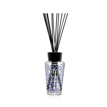 A Baobab Gentlemen Diffuser 500ml DIF500GEN with a purple and black pattern.