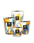 A set of Baobab Nirvana Holy Candle Max 10MAX10NHO with a blue and yellow design.