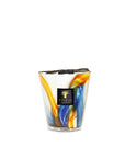 A Baobab Nirvana Holy Candle Max 16 MAX16NHO with a blue, yellow, and black design perfect for creating ambiance.