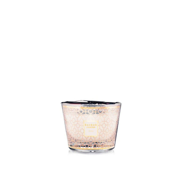 A Baobab Women Candle Max 10 MAX10WOM with a gold trim on a white background, perfect for women candles and supporting breast cancer research.