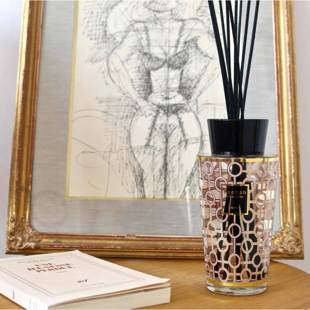 A Baobab Women Diffuser 500ml DIF500WOM sitting on a table next to a book, delighting women with its pleasant aroma.