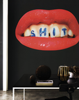 A luxurious Londonart Toilet Paper Wash Your Mouth featuring the word "shit" written boldly on it.