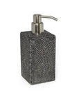 The luxurious SV Casa Samurai Collection black soap dispenser stands out against a pristine white background.