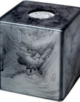 An image of a Bath Set Shan Black SVPS15 4pc Set tissue box from the SV Casa Collection.