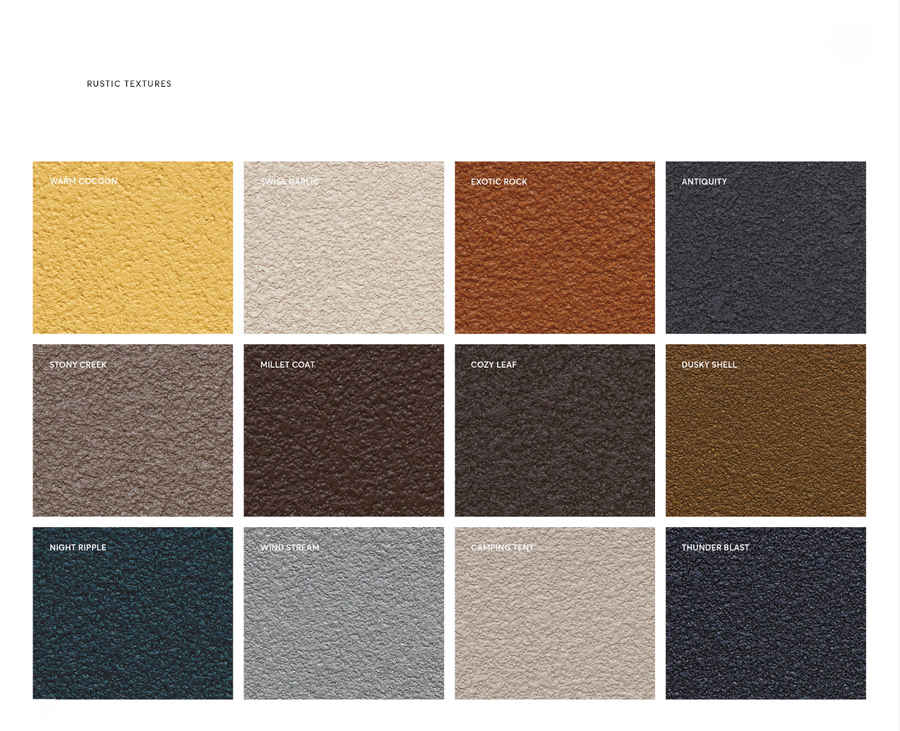 Spacio Planters and Pots Colours Finishes Texture swatch