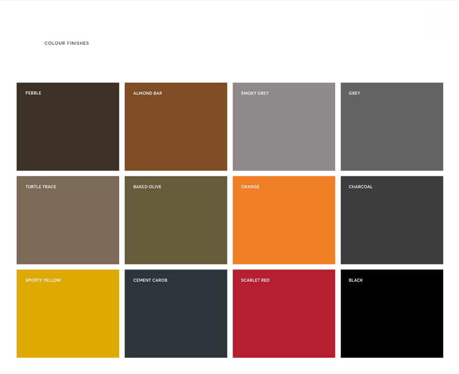 Spacio Planters and Pots Colours Finishes Texture swatch