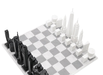 Experience the excitement of New York City with our exclusive Skyline Chess Acrylic 2 City New York Dubai Marble Board. This meticulously crafted chess set features iconic landmarks that define the city's skyline, allowing you to engage in thrilling chess matches.